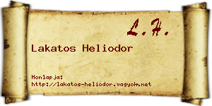 Lakatos Heliodor névjegykártya